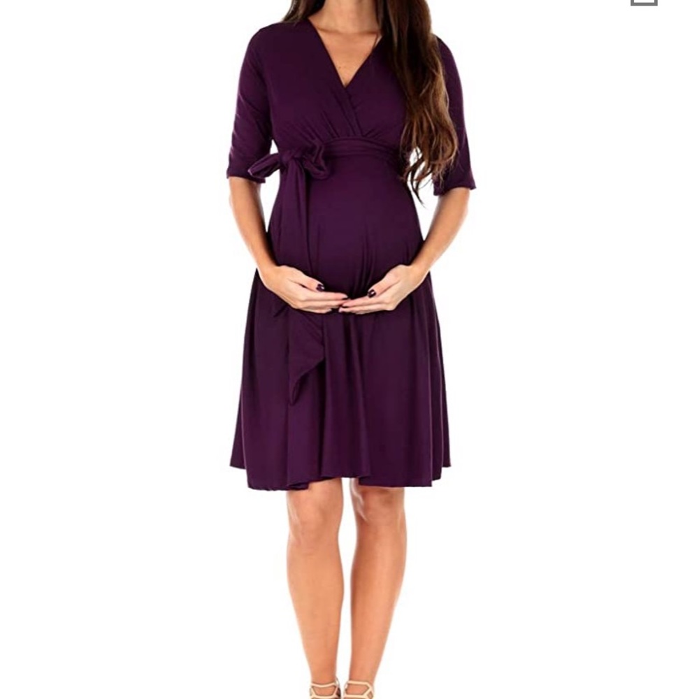Eggplant Mother Bee Maternity Dress never worn